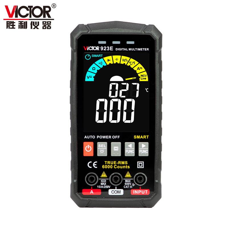 VICTOR 923D/923E大屏輕薄自動識別萬用表